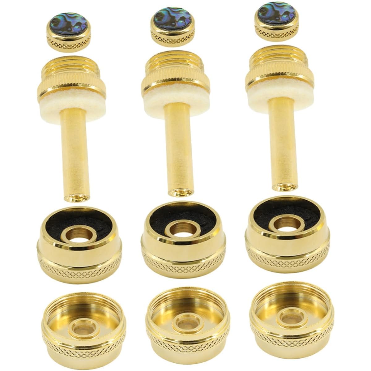 Vaguelly 4pcs Trumpet Set Horn Tool Trumpet Piston Button Buckle Trumpet Part Trumpet Washer C315 Electric Guitar Bottom Cover Metal