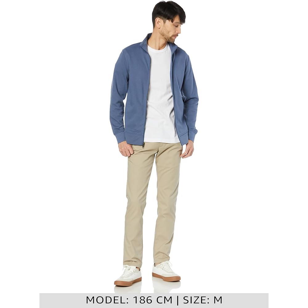 Men's Zip-up Sweatshirt Lightweight Mock Neck French Terry