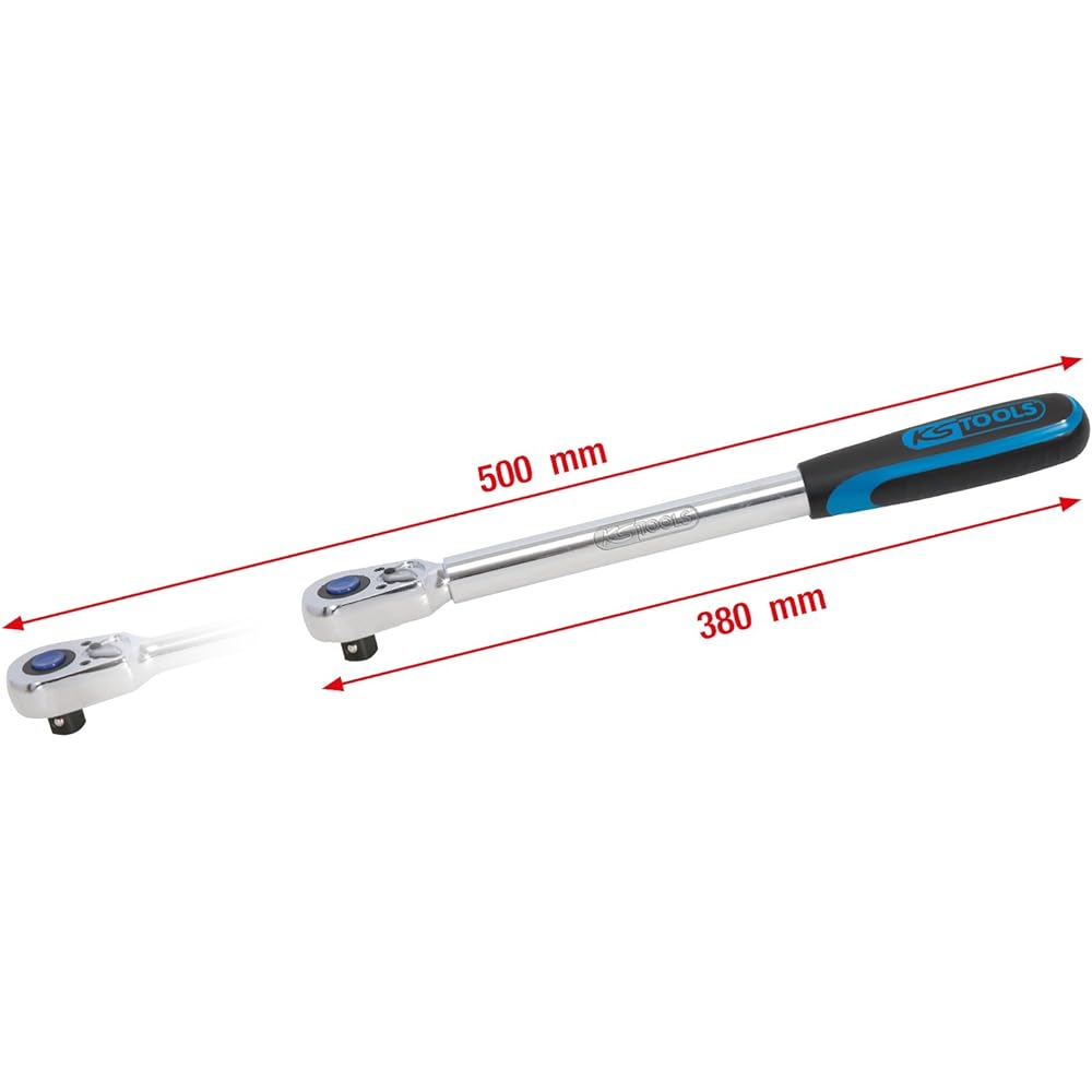 KS TOOLS 1/2" CHROMEplus Telescopic reversible ratchet 36 teeth 918.1270