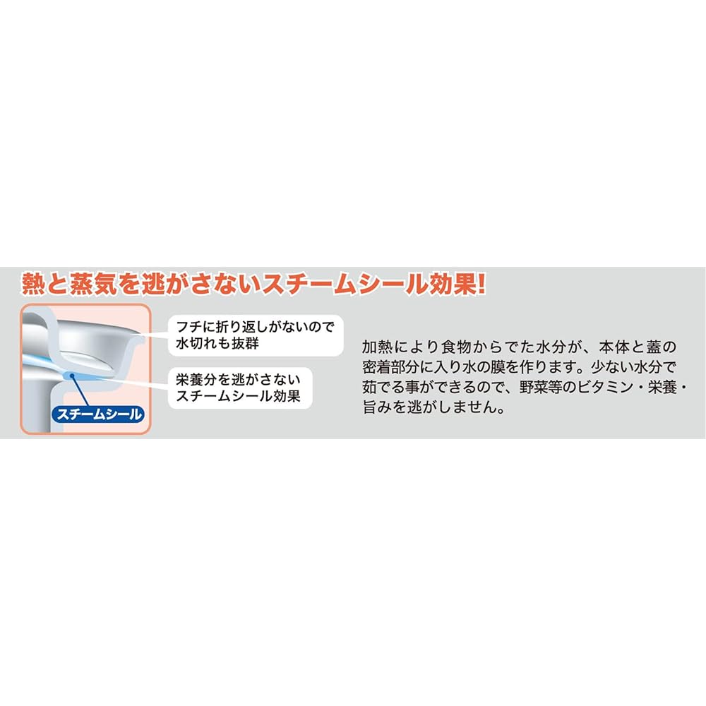 [Compatible with IH200V] Magical Yumic Eterna two-handed deep pot 22cm