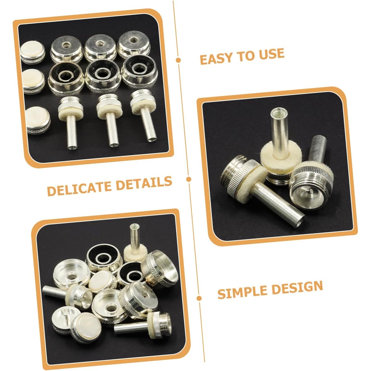 Vaguelly 3 Piece Set Baibei Trumpet Set Classy Horn Trumpet Piston Button Buckle Trumpet Cap Simple White Shell Meter Accessories Musical Instrument