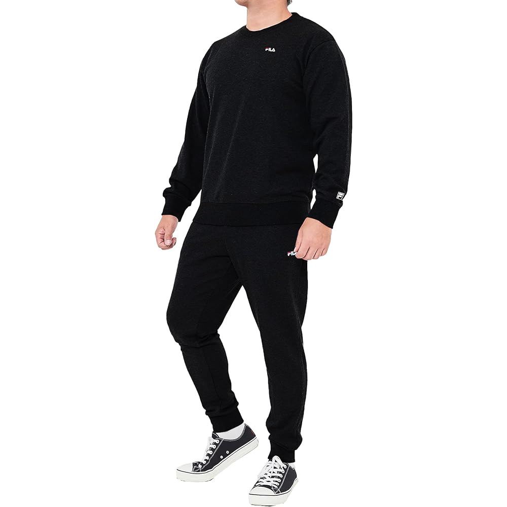 [Fila] Men's Fleece Fleece Sweatshirt Top and Bottom Set Sweatshirts Men's