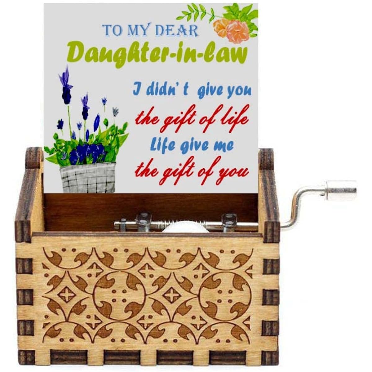 Jofanvin Daughter-in-law Gift Mechanism Hand Crank Music Box Antique Vintage Gift for Birthday/Christmas