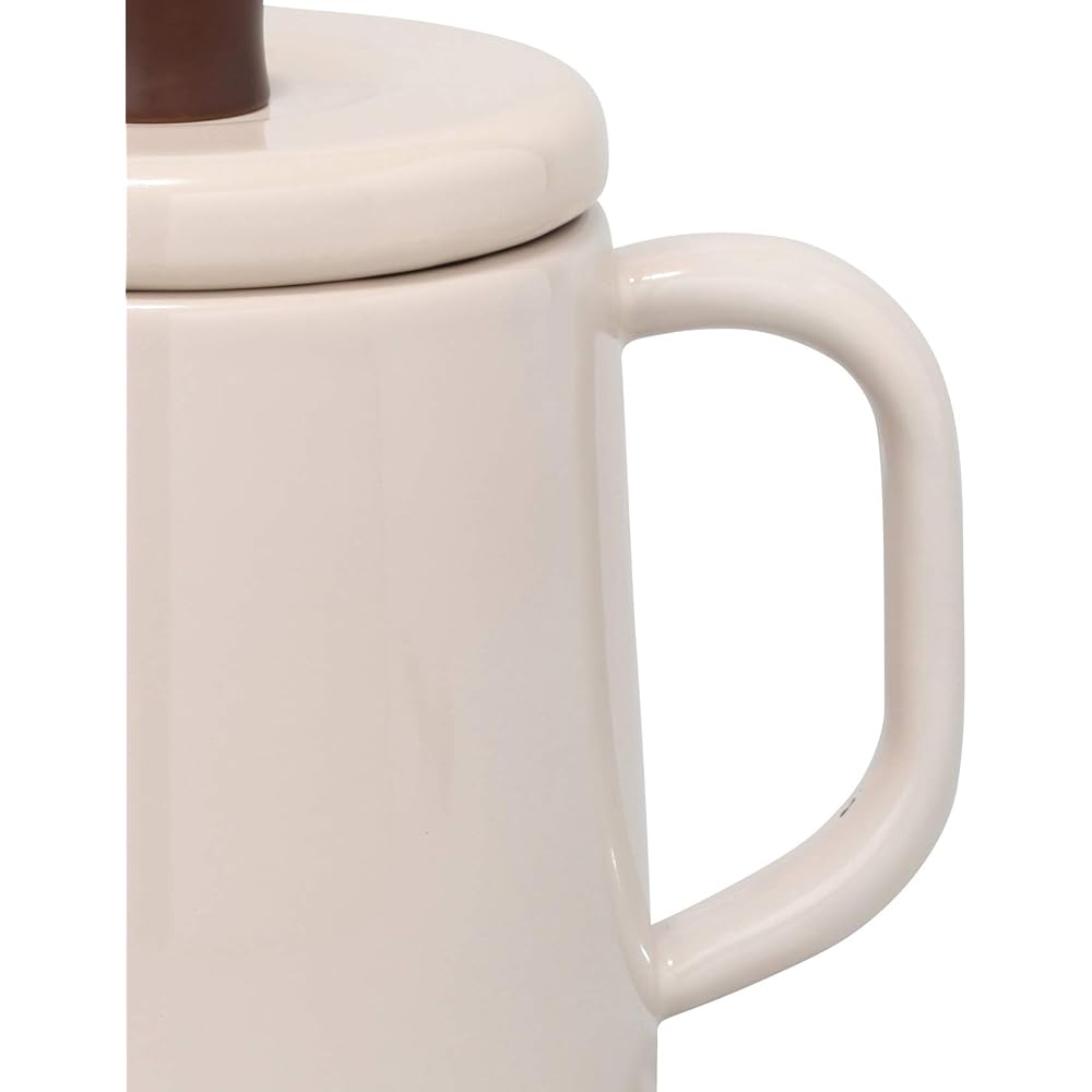 Nodahoro Enamel Kettle 1.5L IH Compatible Beige Made in Japan Pottle PTR-1.5K BE