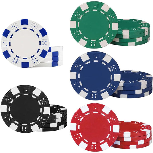 11.5 Gram Bulk Chip Accessories 10pcs Professional Poker Chips Casino Poker Chips Clay Composite Casino Poker Chips for Casino Card Games Texas Hold'em (5pcs Black+5pcs Blue+5pcs Green+5pcs Red+5pcs White)