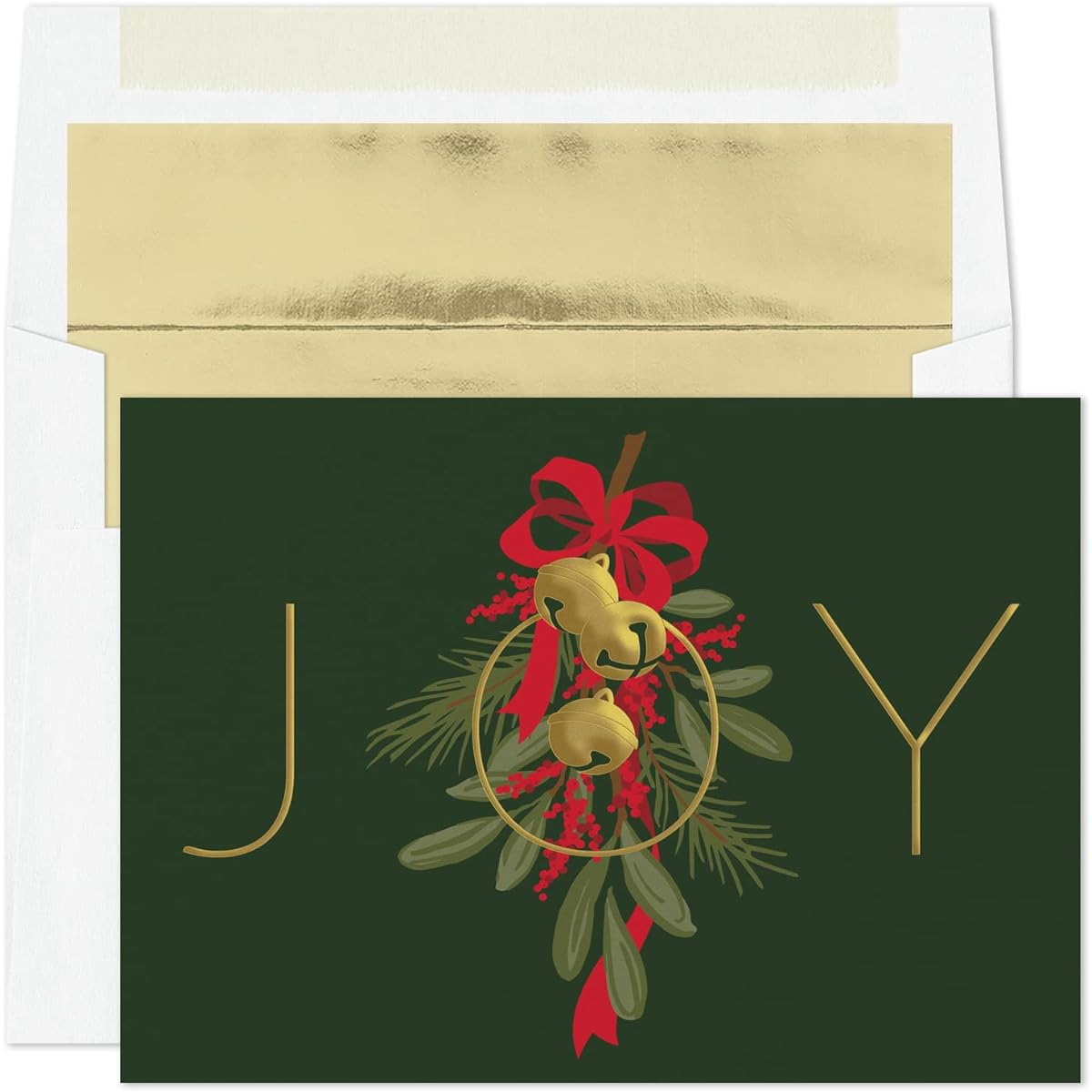 Masterpiece Studios Holiday Collection 15 Premium Cards/Foil Lined Envelopes Jingle Joy 5.6" x 7.8"