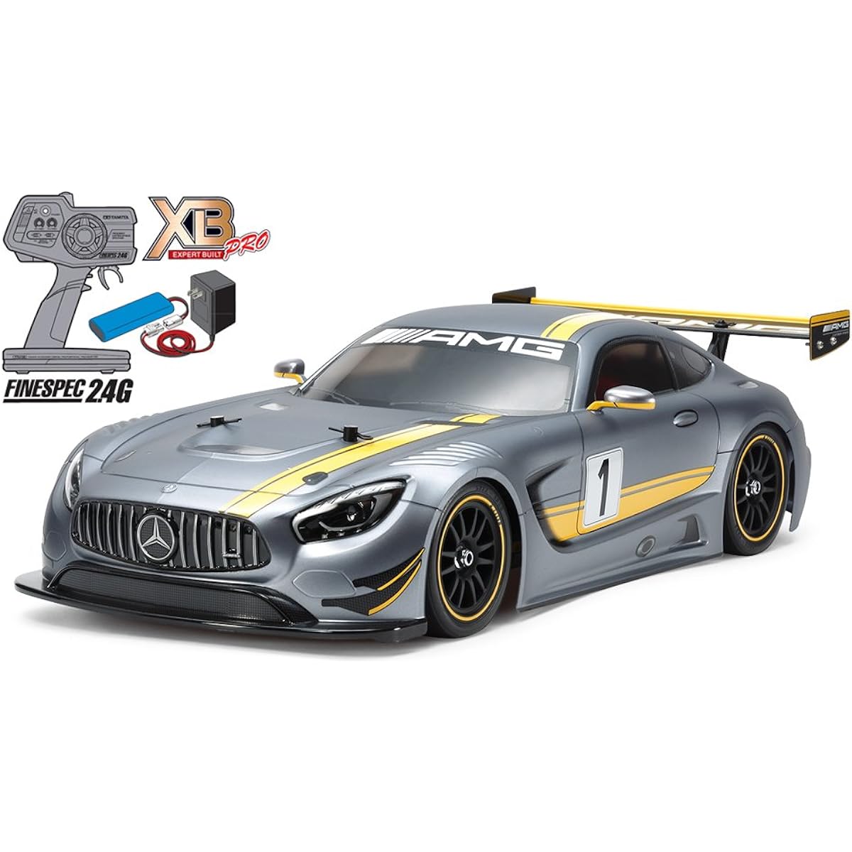 Tamiya 1/10 XB Series No.200 MERCEDES-AMG GT3 (TT-02 chassis) Pre-painted finished product with radio control 57900