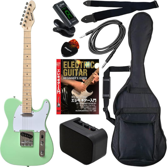 SELDER Electric Guitar Telecaster Type TL-17/SFG Surf Green Beginner's Limited Set