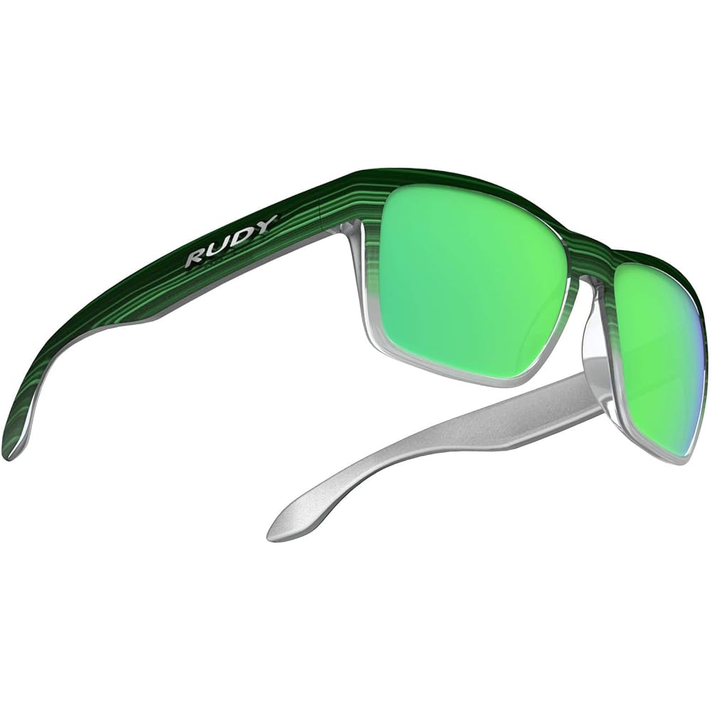 RUDYPROJECT Sports Sunglasses Beach Sports UV Protection UV Protection Unisex Sporty Casual SPINHAWK Green Streaked Matte Frame Polar 3FX HDR Multi Laser Green Lens SP316172-0000