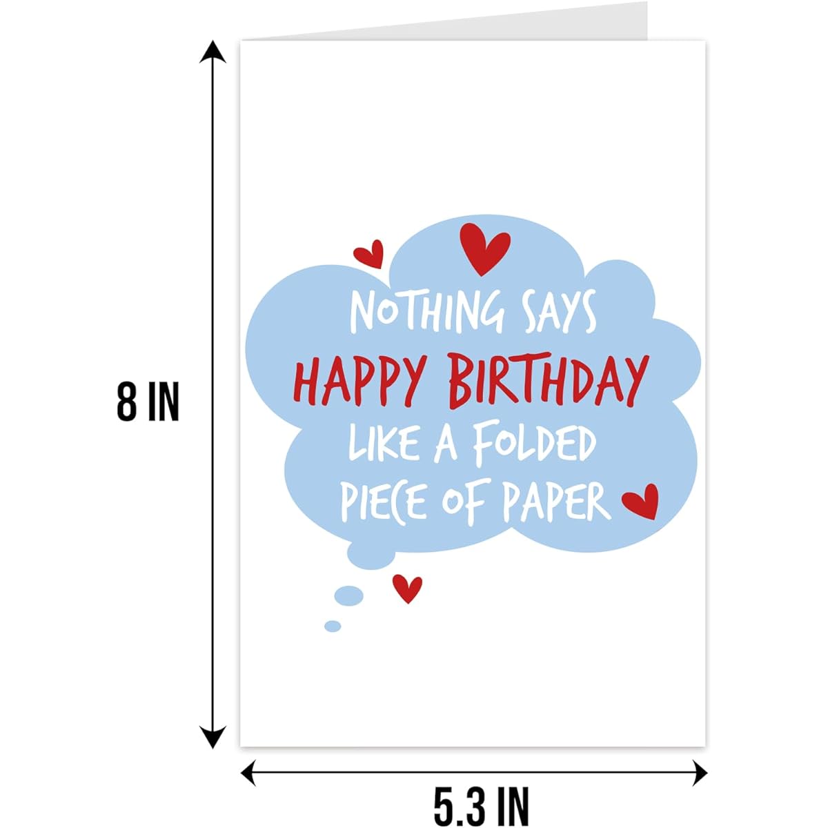 Qiliji Funny Birthday Cards for Men Women Humorous Birthday Cards for Friends Family Coworkers Nothing says Happy Birthday like a folded piece of paper