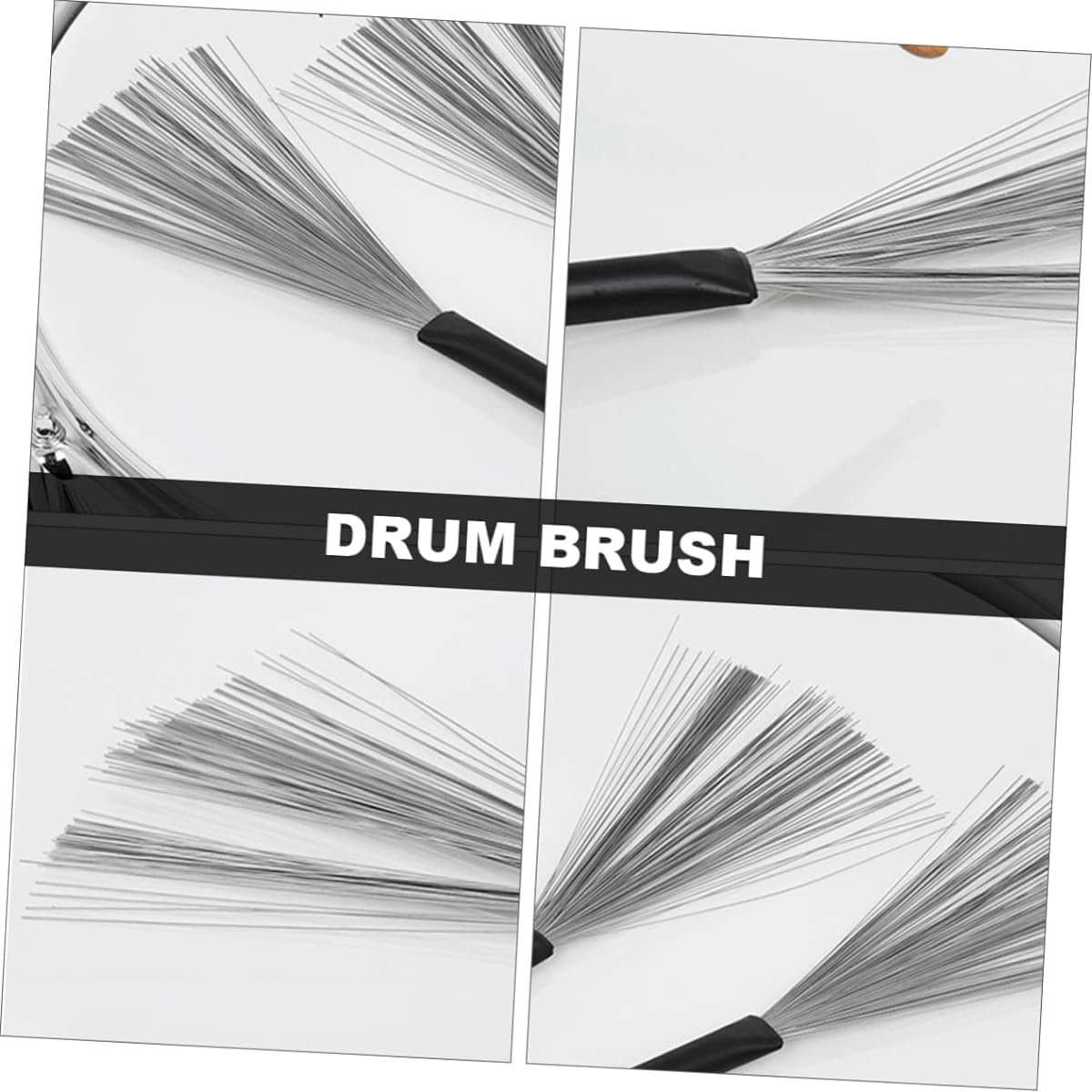VICASKY 5 Pairs Double Head Drum Brushes Brush Drumsticks Jazz Drum Brush Paint Brush Snare Drum Stand Roller Jazz Drum Special Marching Snare Drum Drum