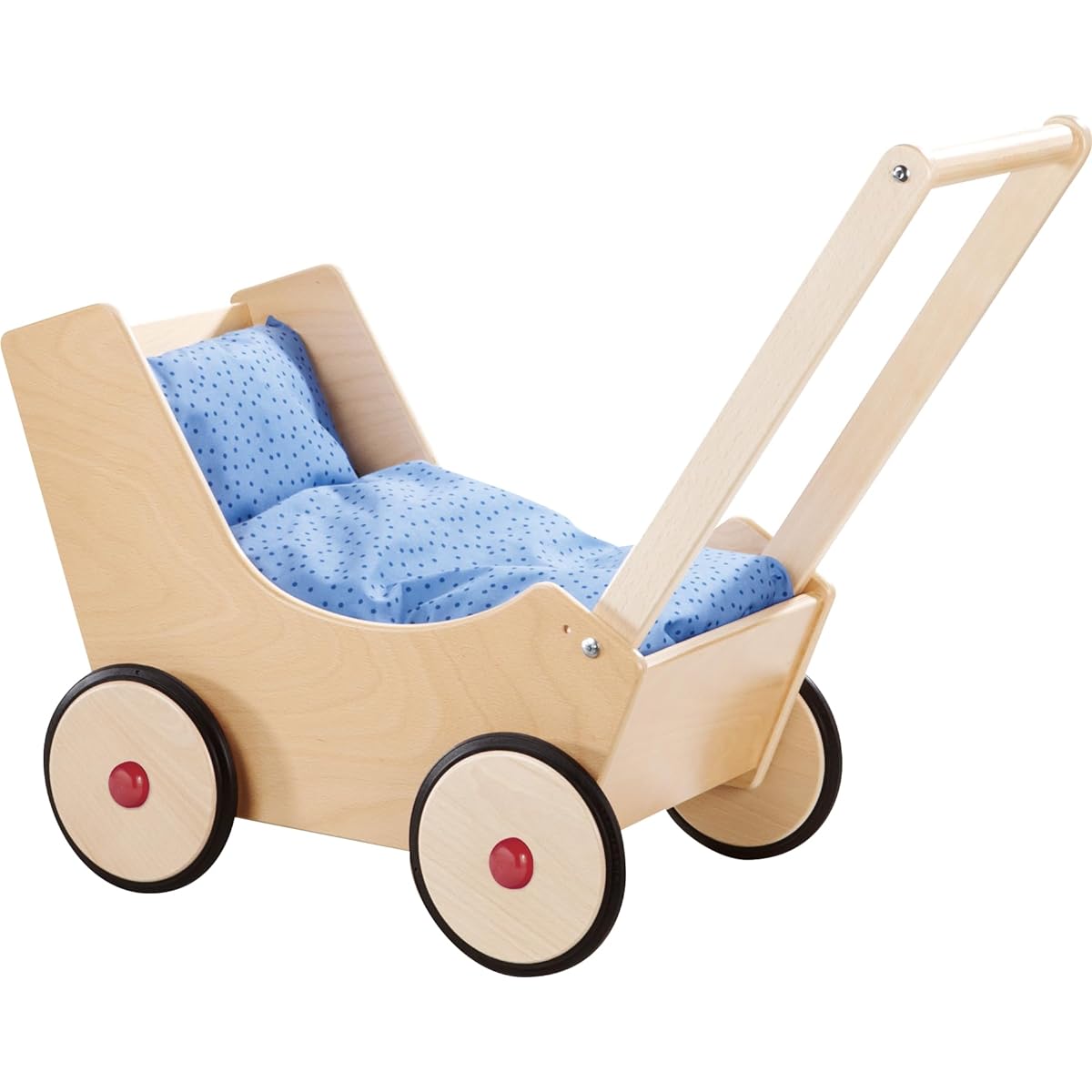 Baby carriage, plain wood (HA1624)