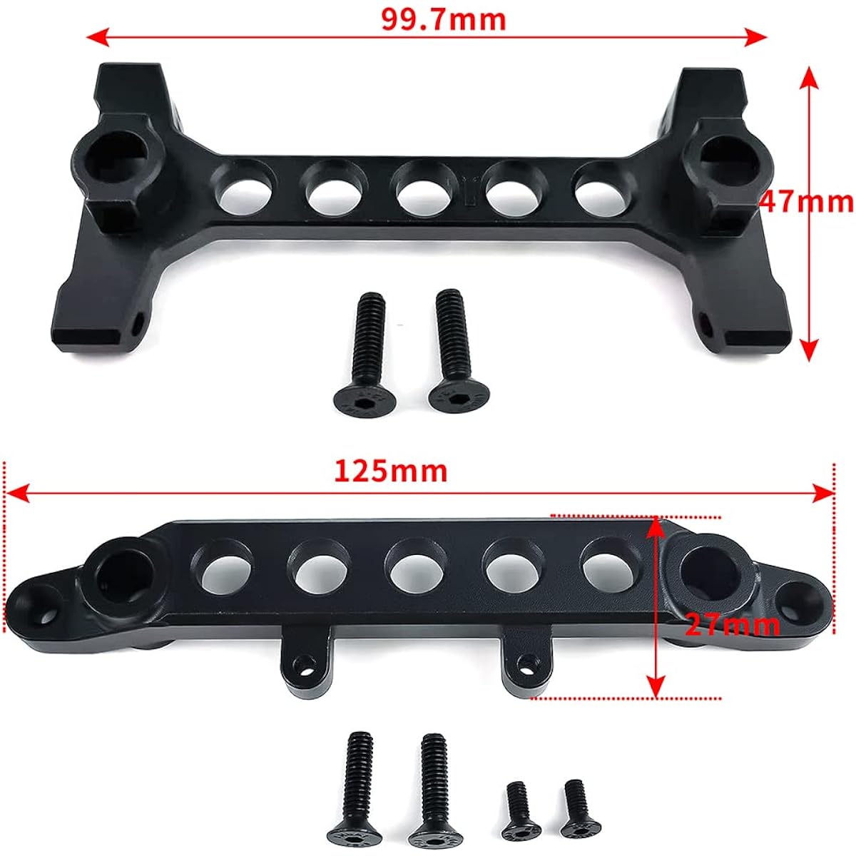 RCLIONS Aluminum Alloy Front Rear Body Shell Mount Stand for Axial SCX6 1/6th RC Crawler Car