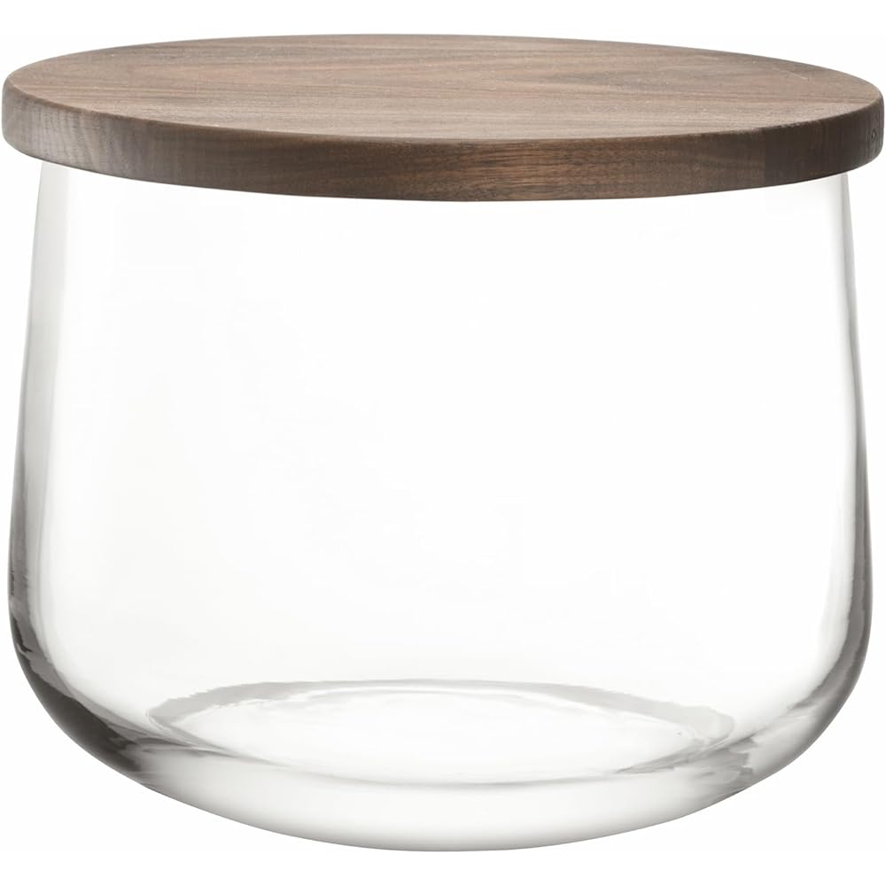 LSA City Glass Bowl 5L & Walnut Lid G1239-21-301