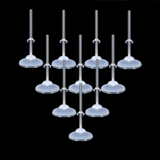10pcs Toy Stands Doll Support Mannequin Model Display Holder Doll Stand for 11"-13" Dolls Action Figures Doll Accessories Clear