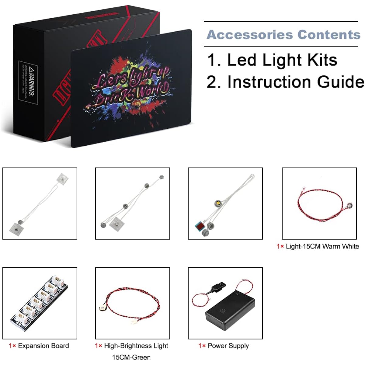 BrickBling LED Lights for Lego Minecraft First Adventure 21169, Lighting Kit Compatible with Lego 21169 (Package Does Not Include Model) P40901-1