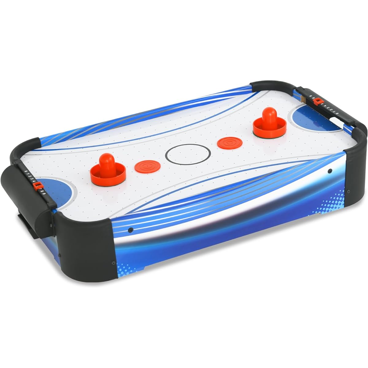 RayChee Table Top Air Hockey Table for Kids Teens Adults Portable Mini Tabletop Air Hockey Game Game Room Living Room with Powerful Air, 2 Pushers, 2 Air Hockey Pucks