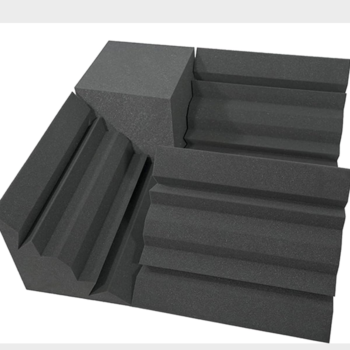 Bedroom Sound Absorbing Cotton, Bass Trap Soundproof Foam Corner Acoustic Foam, for KTV, Meeting Room, Musical Instrument Room (Purple 30*30*30CM+30*30*50CM) (B