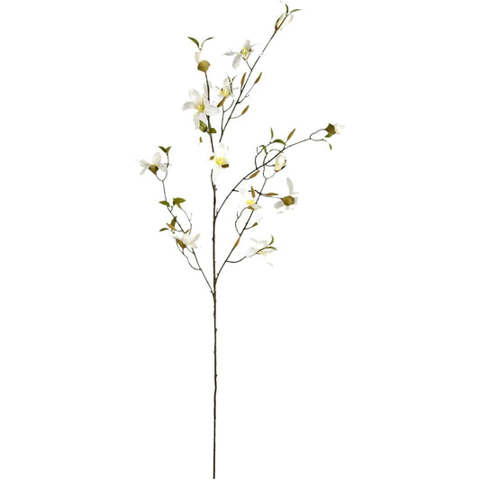 Vickerman 39" Magnolia Spray Everyday Floral Stem, White, 3 Piece