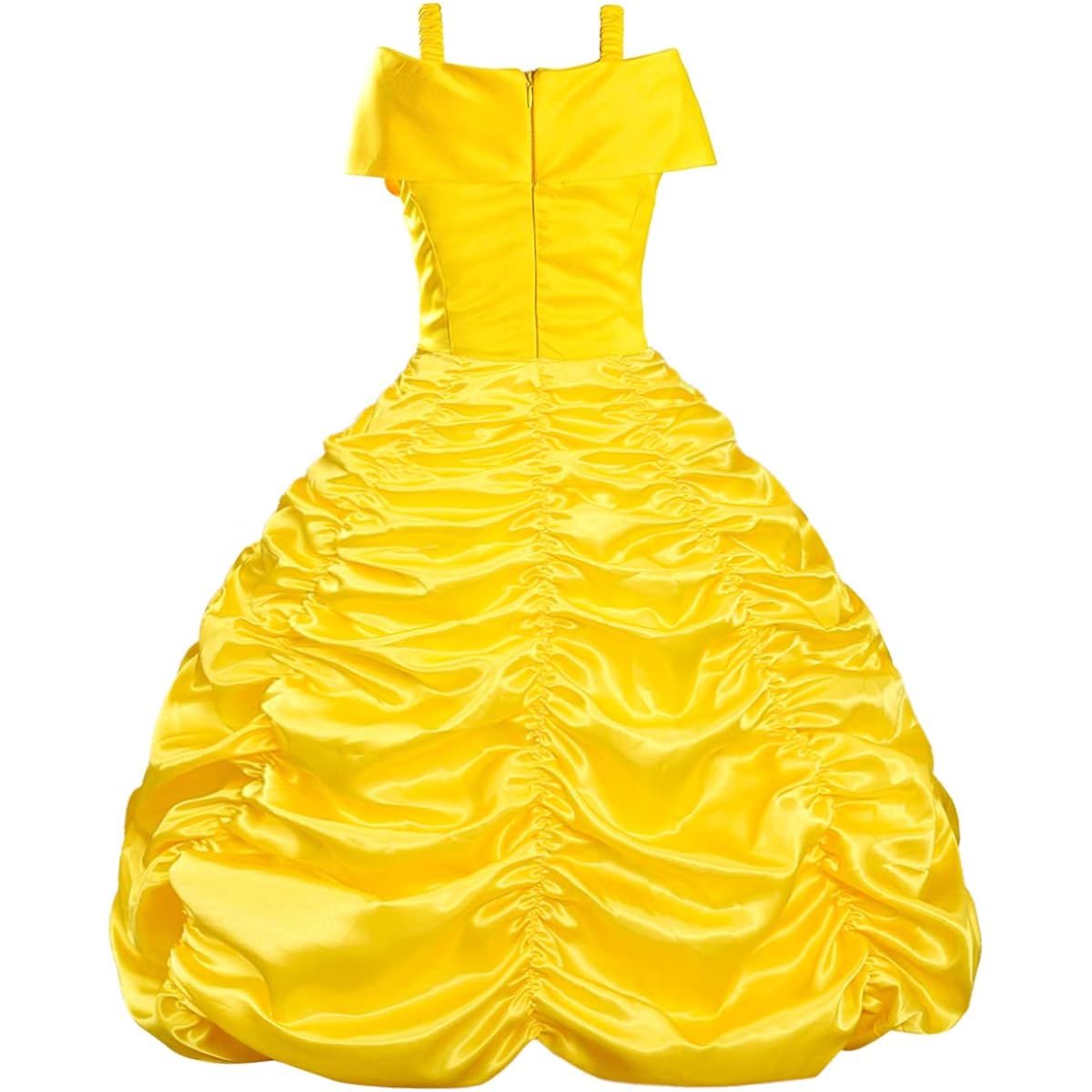 [Heywood] Princess Belle Costume, Off Shoulder Birthday Party Costume for Girls 2T 3T (100cm, E39)