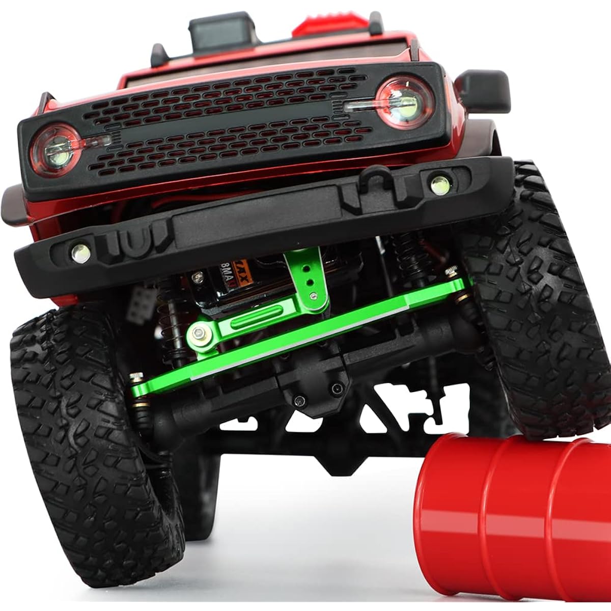 EPINON AXIAL SCX24 Servo Metal Gear EMAX Servo Steering Servo Servo Mount Bracket and Arm and Steering Link Set SCX24 Upgrade Parts (Green)