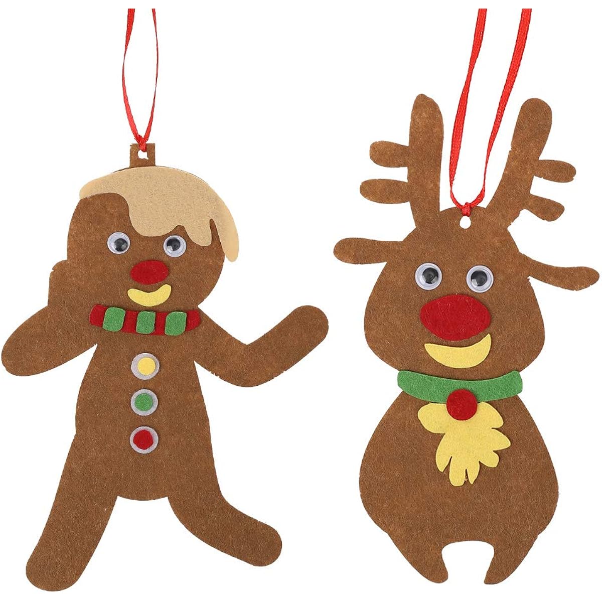 COTXDAG Christmas Crafts for Kids - 20 Pieces Christmas Gingerbread Reindeer Holiday School Activities Party Favors Decoration Supplies