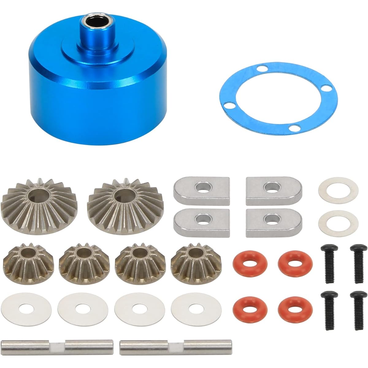 RCAWD ARRMA 6S 1/7 Felony, Fireteam Infraction, Mojave 6s, Limitless Roller 1/8 Kraton, Notorious Outcast, Talion, Typhon 6s Upgrade Parts Metal Diff Case Diff Gear Set Diff Gasket Blue