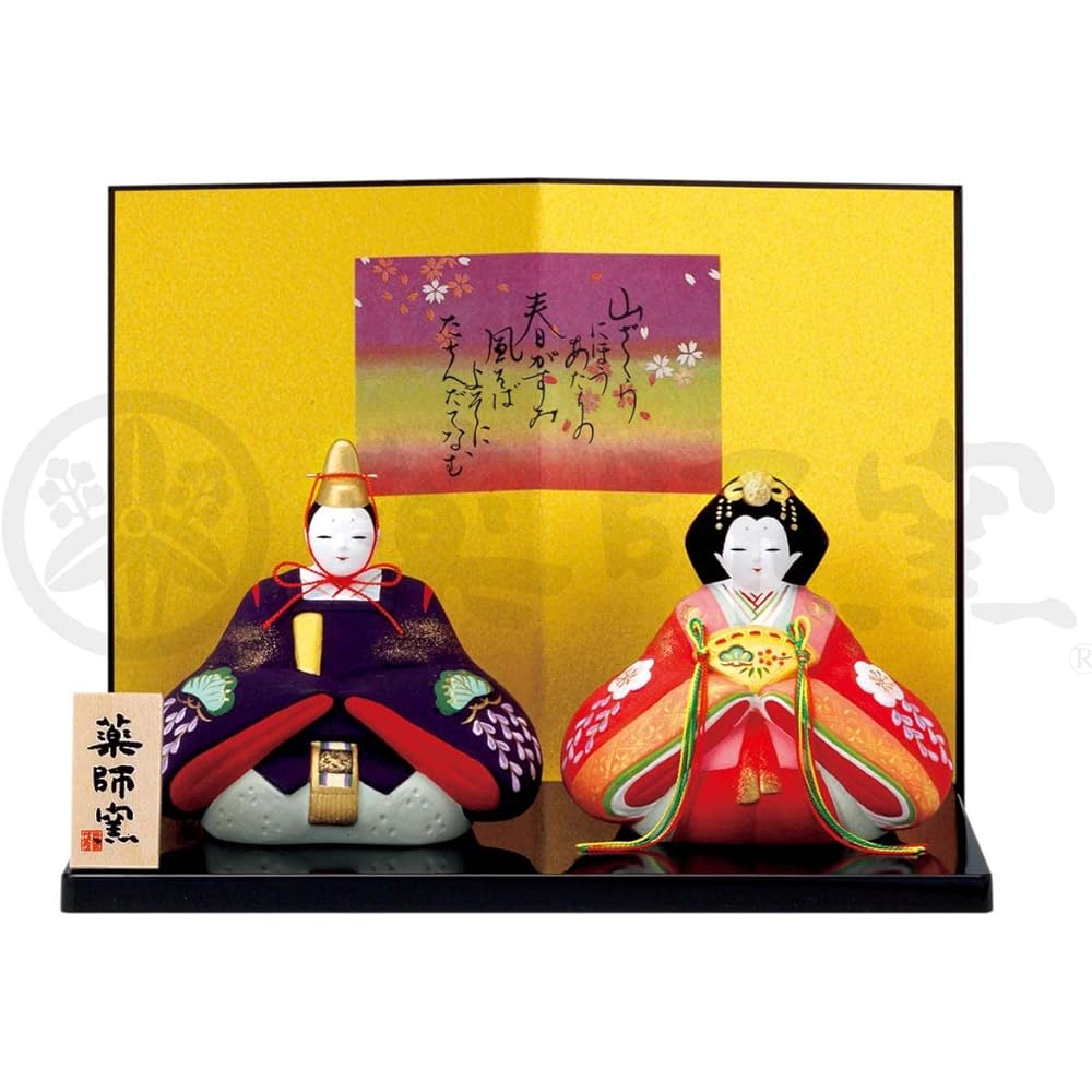 Yakushi Kiln Peach Festival Hina Doll Dyed Painting Yayoi Decorative Hina