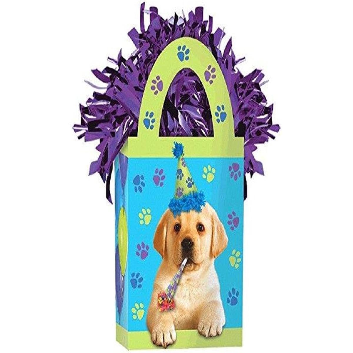 Party Pups Mini Tote Bag Party Balloon Weight Decorations, Card Stock, 5.7 oz.