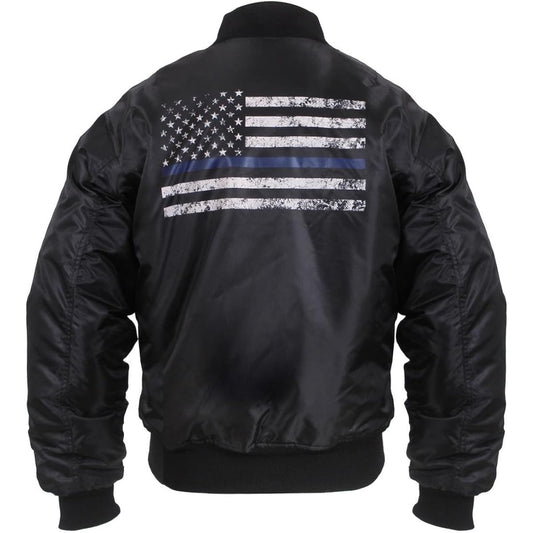 Rothco Thin Blue Line Flag MA-1 Flight Jacket