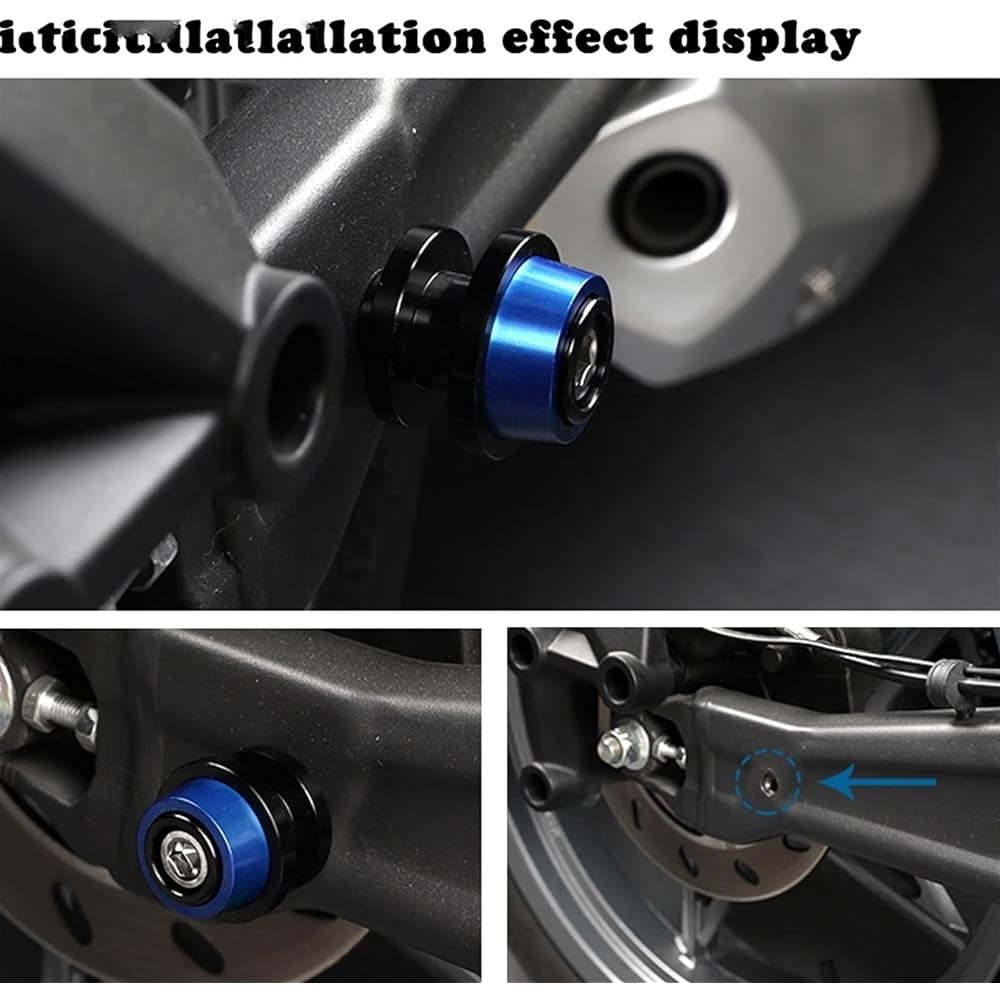 DEMUR Motorcycle Accessories 6mm Stand Screw CNC Aluminum Swingarm Slider Spool For Yamaha XSR 700 900 ABS 2016-2020 2019 2018 Swingarm Slider Spool (Size : Gray XSR900 LOGO)