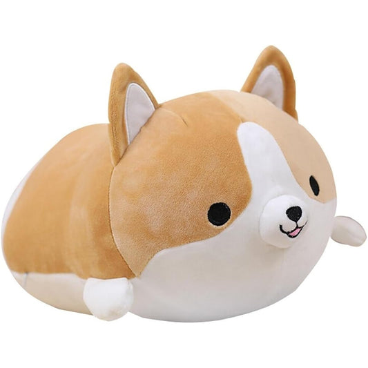 (30cm , Brown) - Levenkeness Corgi Dog Plush Pillow, Soft Cute Shiba Inu Akita Stuffed Animals Toy Gifts (brown, 30cm )