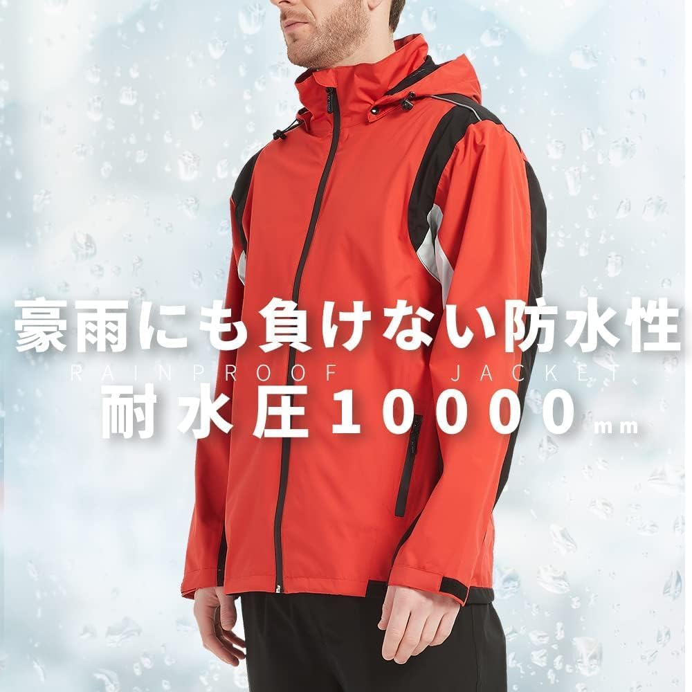 [Arashiyama] Golf Rainwear Men's Rain Suit [Top and Bottom Set | Cold Protection, Water Repellent, Windproof] Kappa Mountain Parka Windbreaker Bike Wear Outdoor Golf Bicycle Climbing Fishing Commuting Rainy Season Measures Typhoon Measures