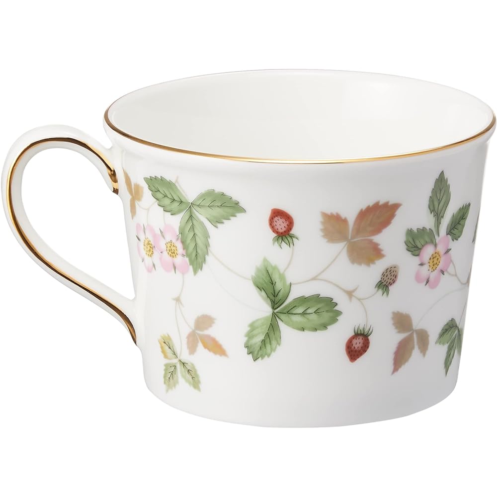 [Regular Imported Product] Wedgwood Bone China Wild Strawberry Pair Coffee Cup & Saucer (Delphi) Wedding Gift Present 1053377