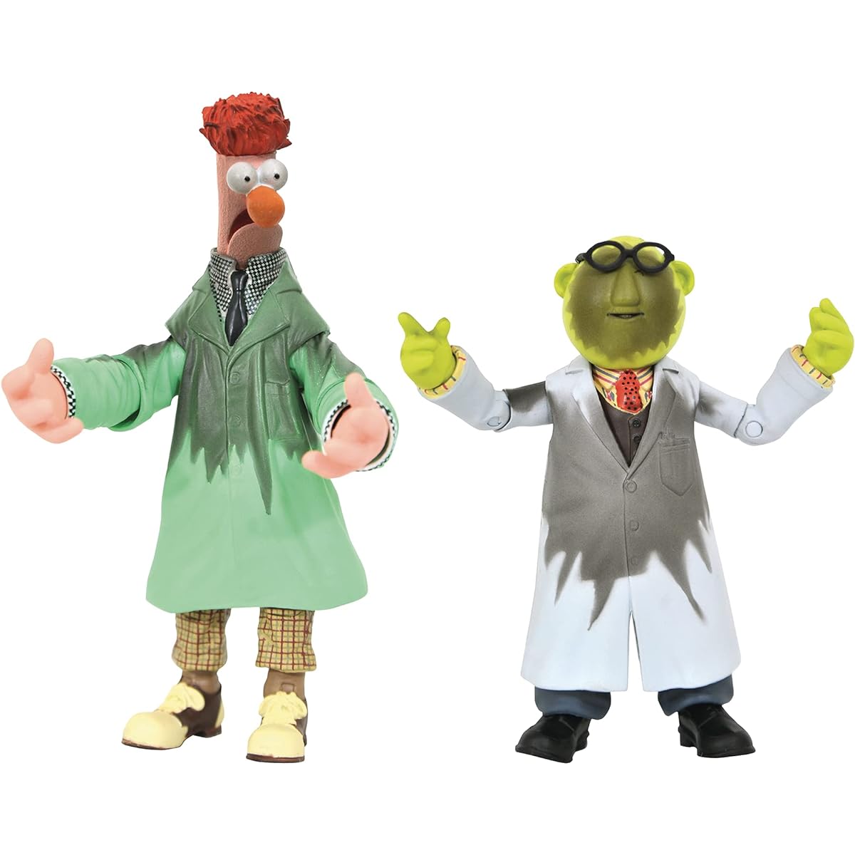 DIAMOND SELECT TOYS San Diego Comic-Con 2021 Limited Edition Muppets Dr. Vansen Honeydew & Beaker Deluxe Action Figure Set Multicolor