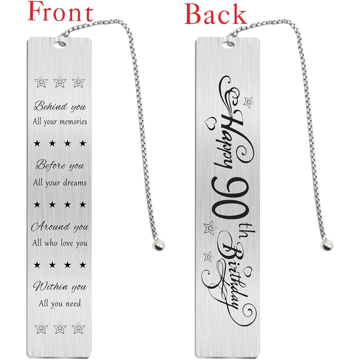 Jzxwan 90th Birthday Gifts for Women Men 90th Birthday Bookmark Gift for Her 90th Birthday Present Decoration
