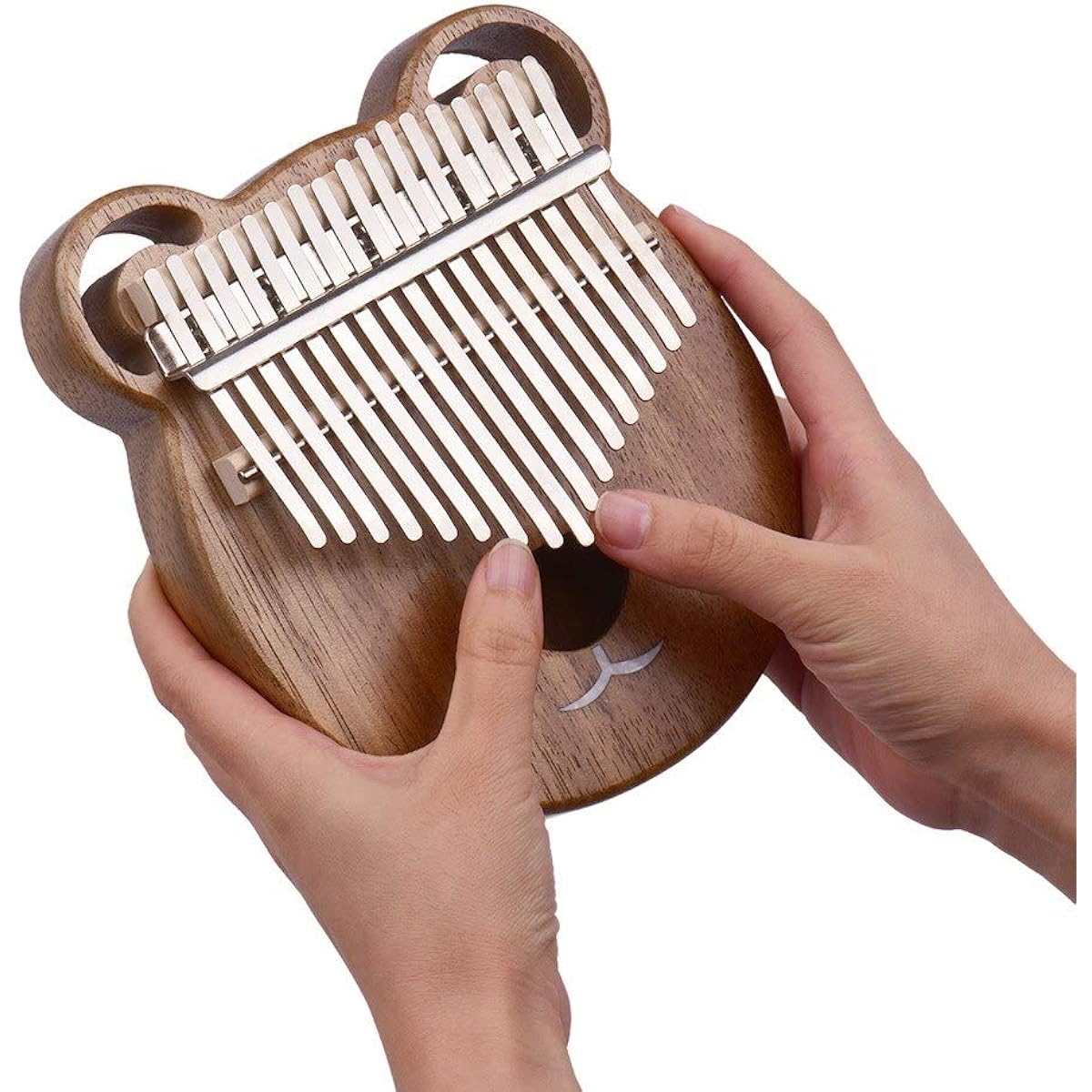 Thumb Piano Cute Bear Wooden 17 Key Kalimba Thumb Piano African Musical Instrument