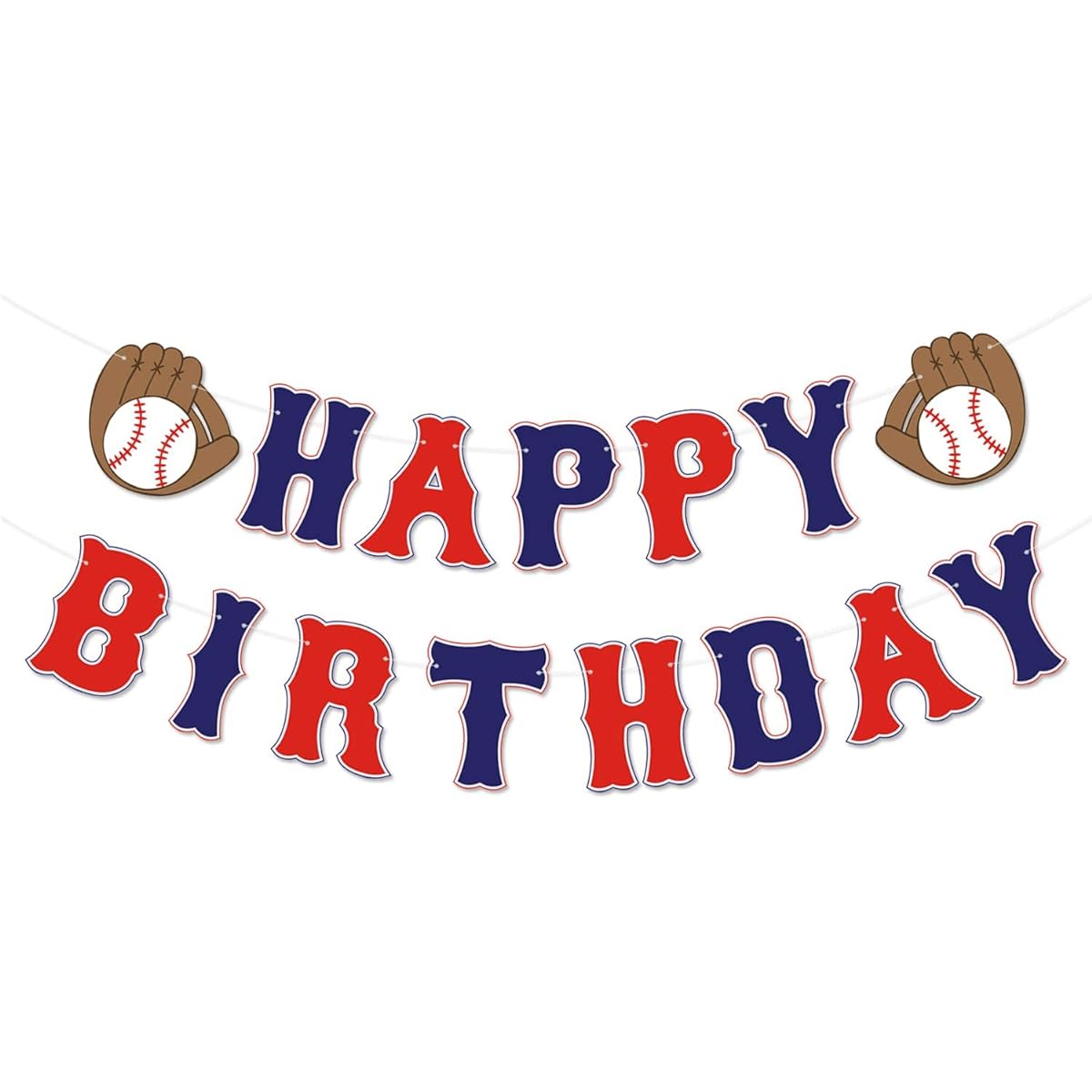 Baseball Happy Birthday Banner Sports Theme Birthday Party Decorations MLB Party Supplies