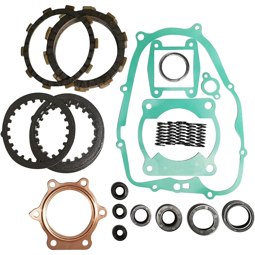 JINFANNIBI Complete Clutch Kit Heavy Duty Spring and Complete Gasket Kit Top Bottom End Set for Yamaha Blaster 200 YFS200 1988-2006