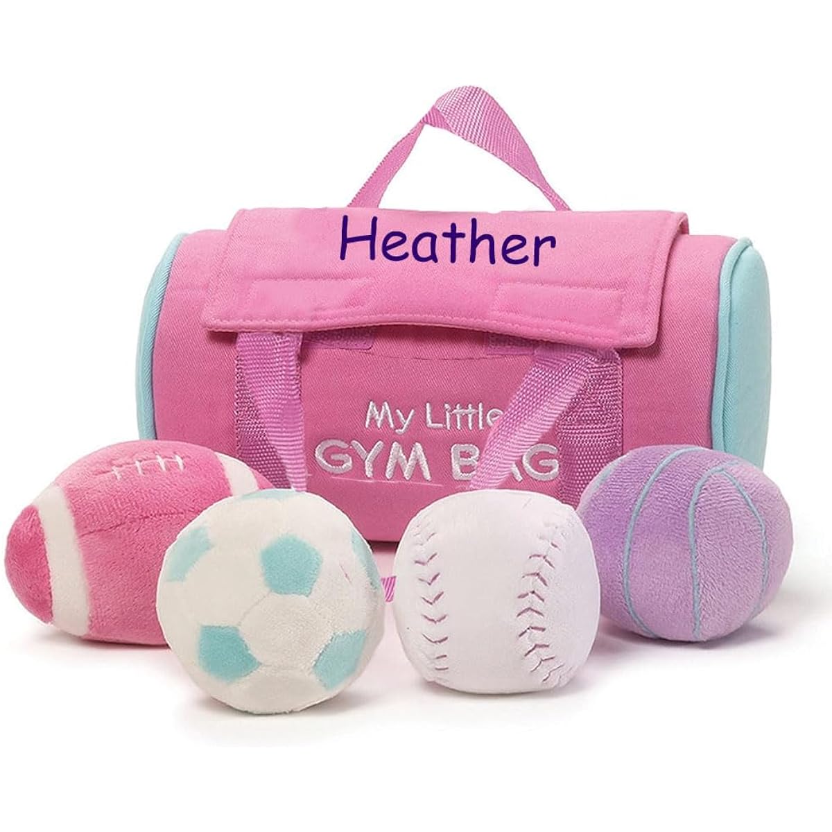 Baby Playset My Little Gym Bag Playset Pink Plush Toy Activity Ball with Carry Pouch