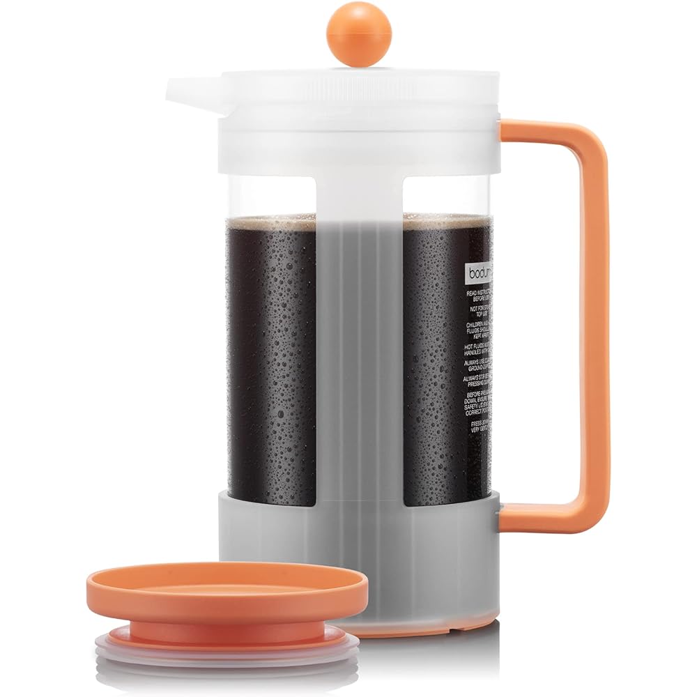 BODUM BEAN French Press Iced Coffee Maker (Plastic Beaker) 1000ml Dark Roast (Limited Color) [Genuine Product] K12084-451S-143-Y21