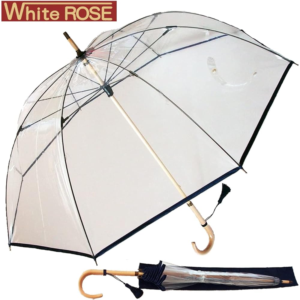 White Rose Enyu Miyabi Luxury Vinyl Umbrella, 8 Ribs, Formal, Purveyor to the Imperial Household Agency