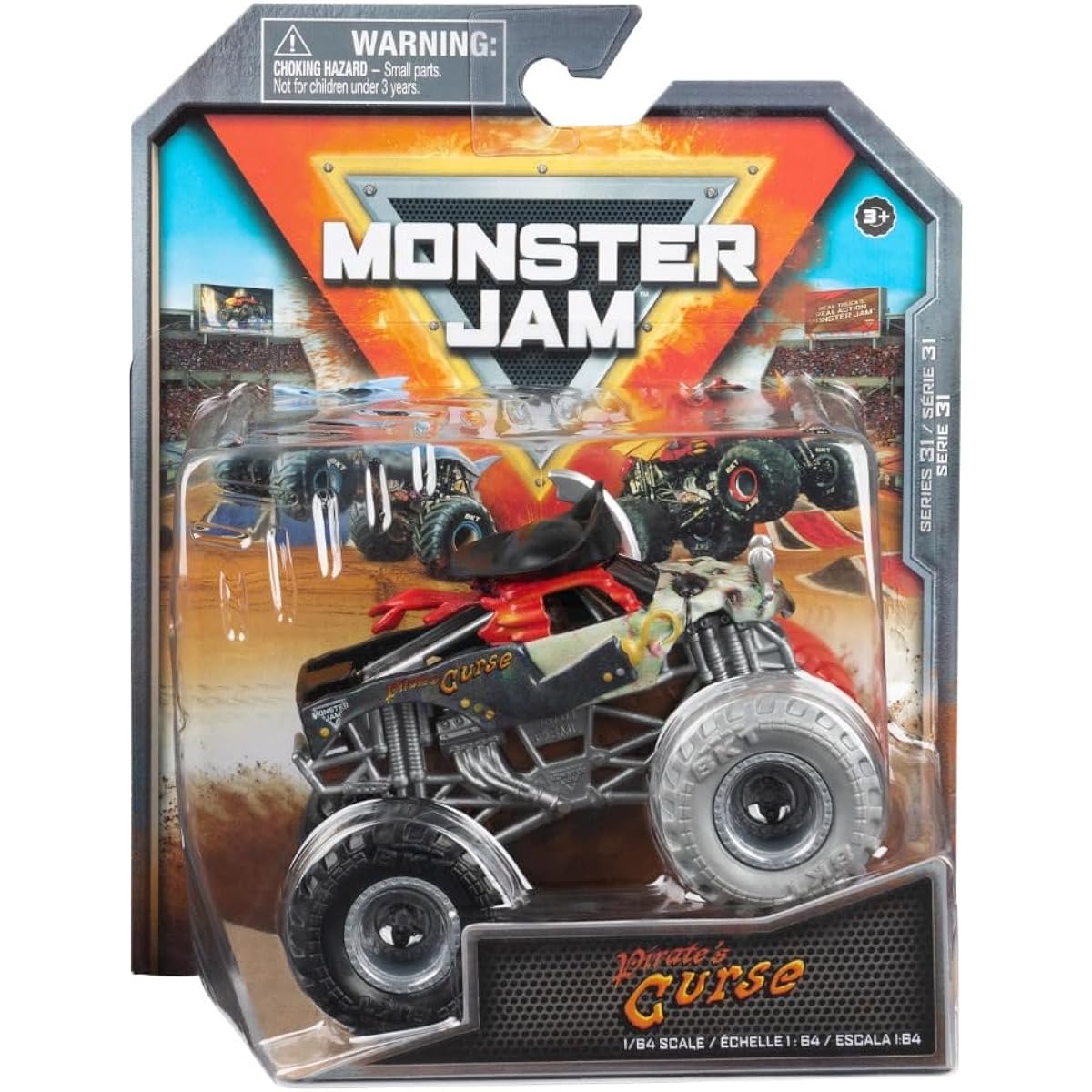 Monster Jam 2023 Spin Master 1:64 Diecast Truck Series 31 Phased Out Pirate's Curse