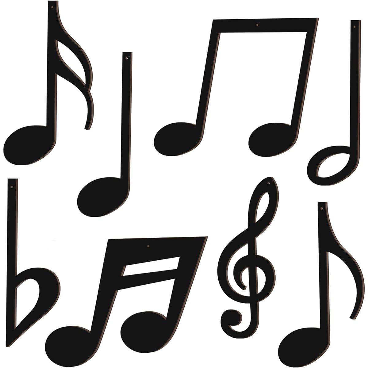 Treble Clef Wood Wall Decor Black Music Notes Wall Art Hanging Music Notes Decor Wood Music Notes Wall Decor Music Notes Decor Home Decor Wood Music Notes for Studio Party