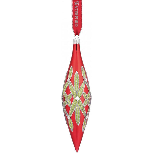 Waterford 2015 Holiday Heirlooms Nostalgic Lismore 3.5-in Red Spire Ornament