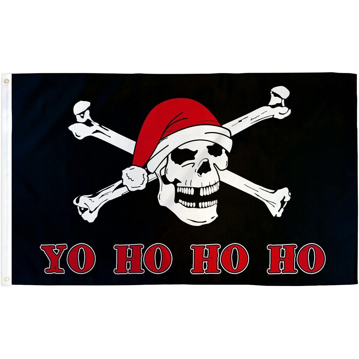 AZ FLAG Santa Claus Pirate Yo Ho Ho Ho Flag 3x5ft 100D Polyester Christmas Banner with 2 Metal Grommets Fade Resistant Vibrant Colors 3' x 5'