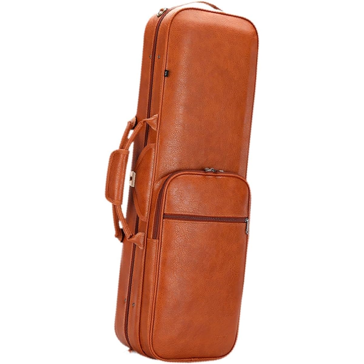 TISHITA Violin Case Fiddle Handbag Music Tool Backpack Lockable Lightweight Dustproof Carry Bag Hard Case Violin Hard Case, Orange