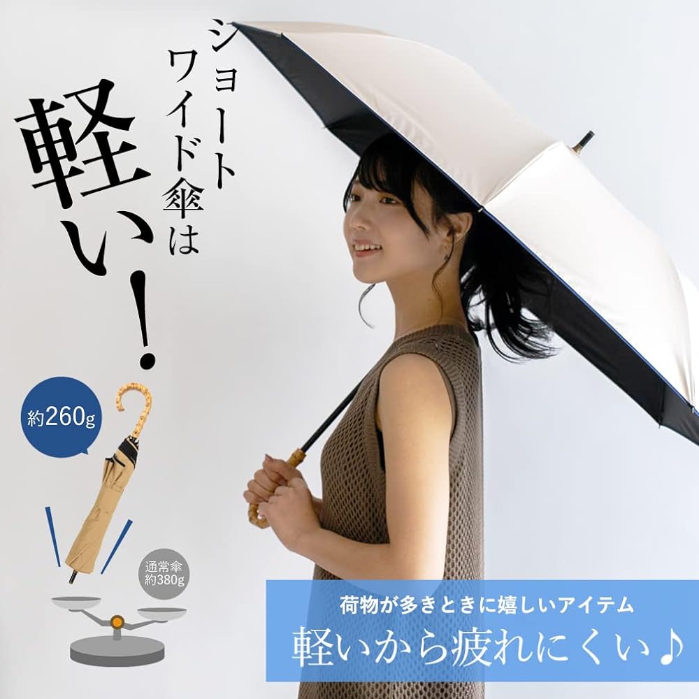 [Vita Felice] Vita Felice Short Wide Umbrella for Sunny and Rainy Days Women's Umbrella vsgz-449z