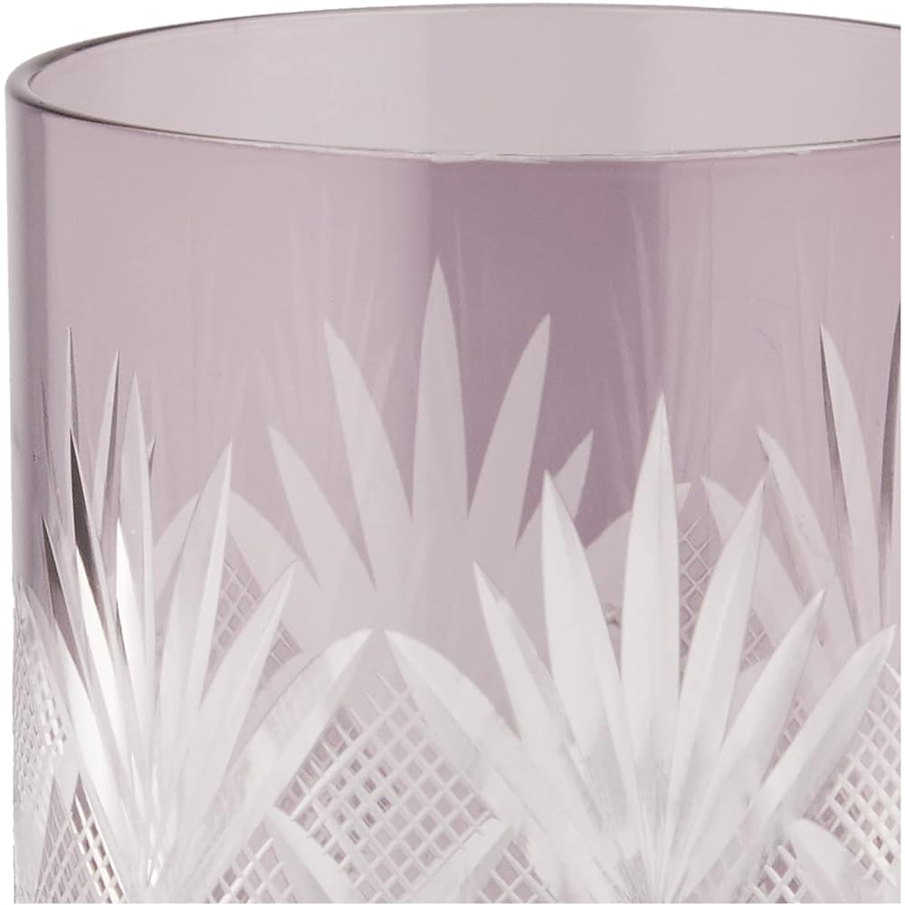 Tajima Glass Edo Purple Kiriko Tumbler/Uoko Kiriko Purple