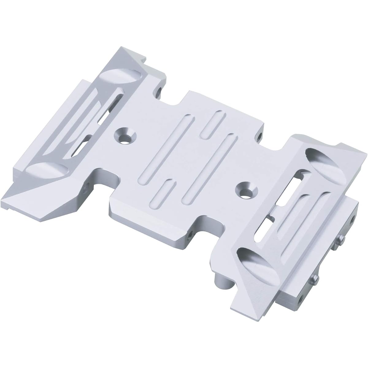 Hobbypark Aluminum Center Transmission Skid Plate Mount for Axial SCX10 III Upgrade 1/10 RC Crawler AXI03007 Parts (Silver)